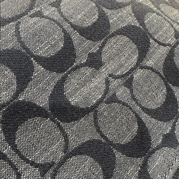 Coach Warren Signature Chambray Pebbled Leather Navy Belt Bag Fanny Pack - Picture 16 of 17